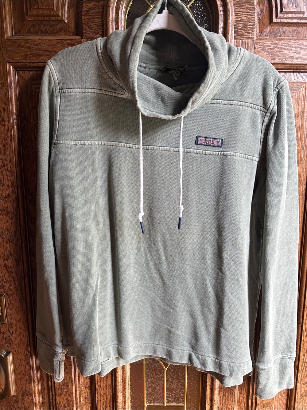 Women’s Olive Funnel Neck Pullover Size M